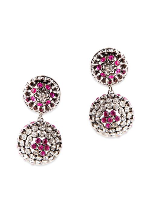 purple brass drop earring - 11765176 - Very Small Image - 1