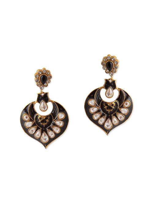 black brass drop earring - 11765203 - Very Small Image - 1