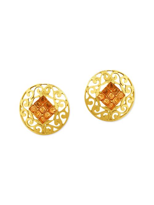 gold gold plated stud earring - 11765415 - Very Small Image - 1