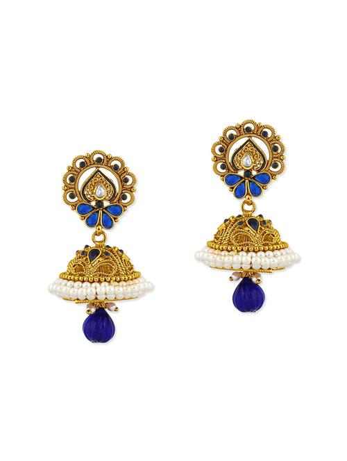 blue copper drop earring - 11765472 - Very Small Image - 1