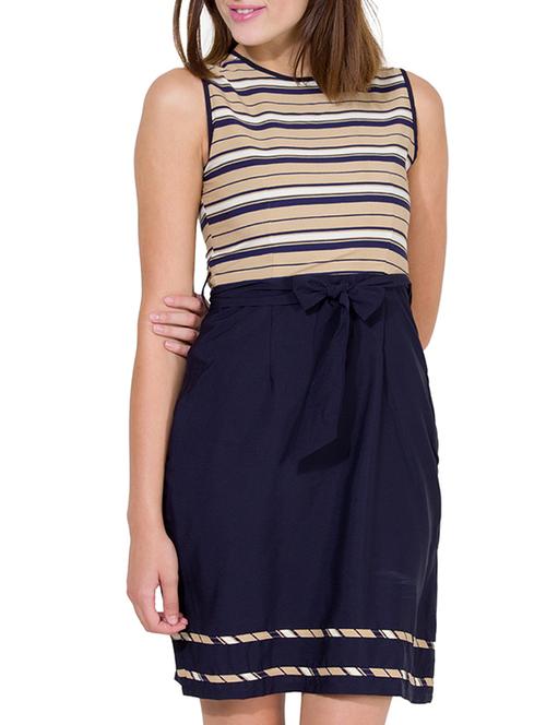 navy belted dress - 11766139 - Very Small Image - 1