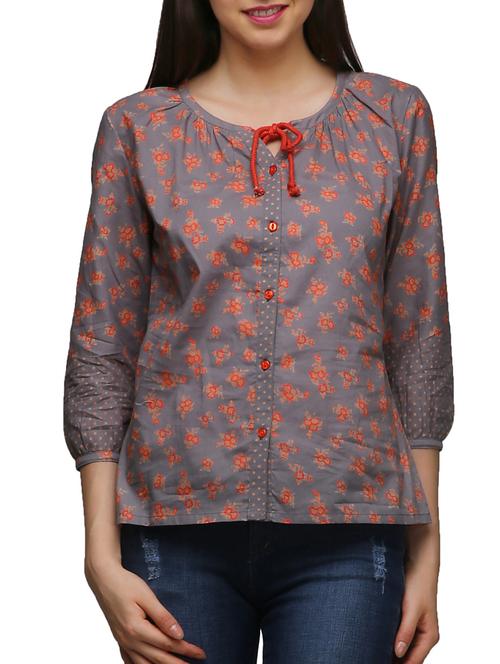 grey cotton shirt - 11766606 - Very Small Image - 1