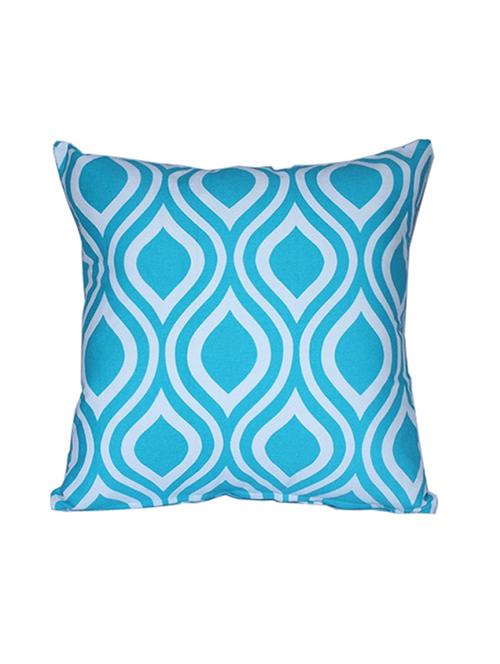 blue printed canvas single cushion cover - 11766741 - Very Small Image - 1