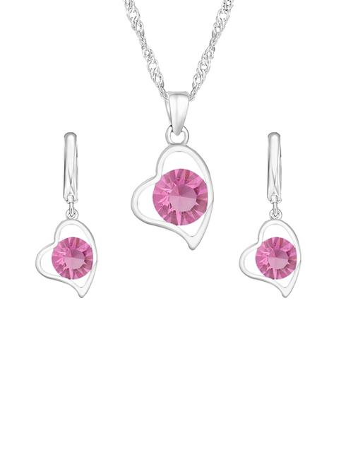 silver crystal pendants and earring - 11767126 - Very Small Image - 1