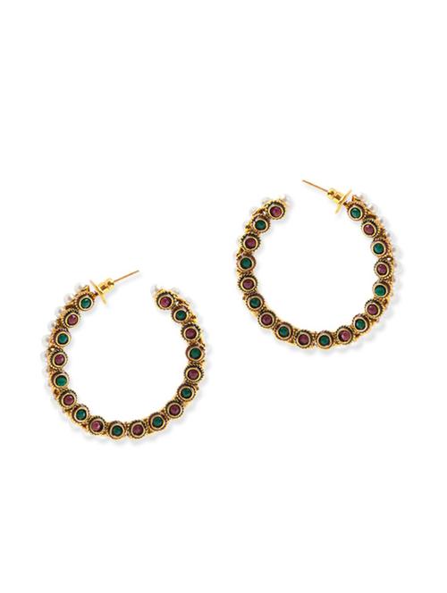 multi colored studn drop earring - 11767475 - Very Small Image - 1