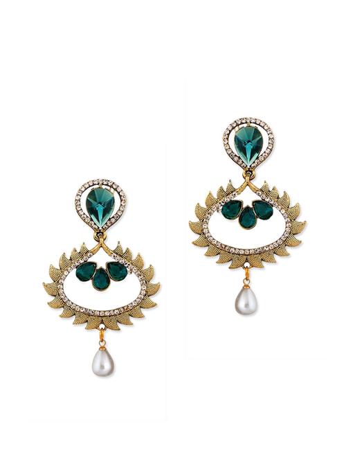 brown gold plated drop earring - 11767551 - Very Small Image - 1