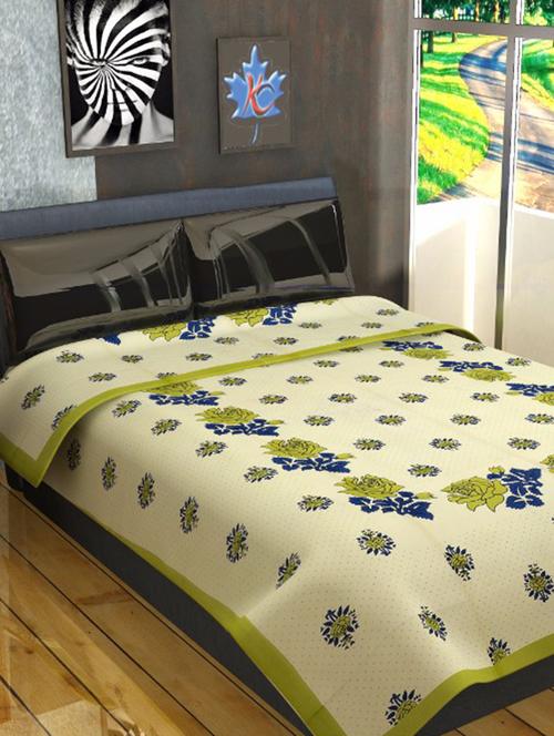 multi colored printed cotton single bed sheet - 11767713 - Very Small Image - 1