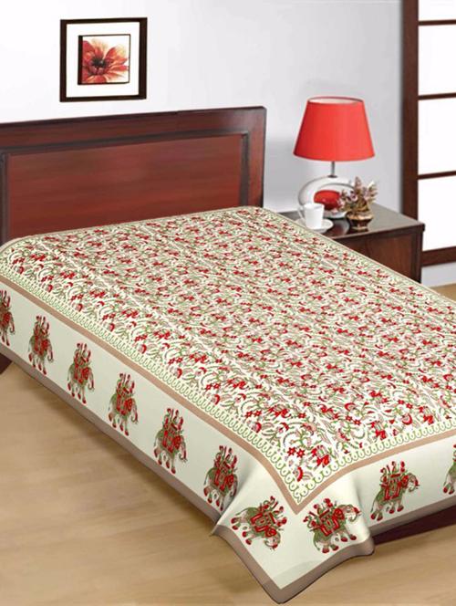 multi colored printed cotton single bed sheet - 11767775 - Very Small Image - 1