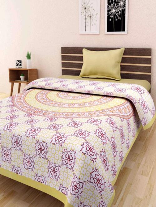 multi colored printed cotton single bed sheet - 11767957 - Very Small Image - 1