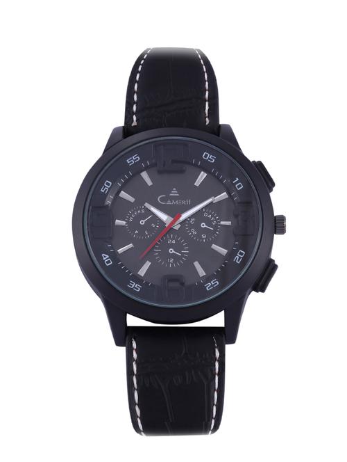camerii elegance black dail wrist watch for men wm144 - 11779136 - Very Small Image - 1