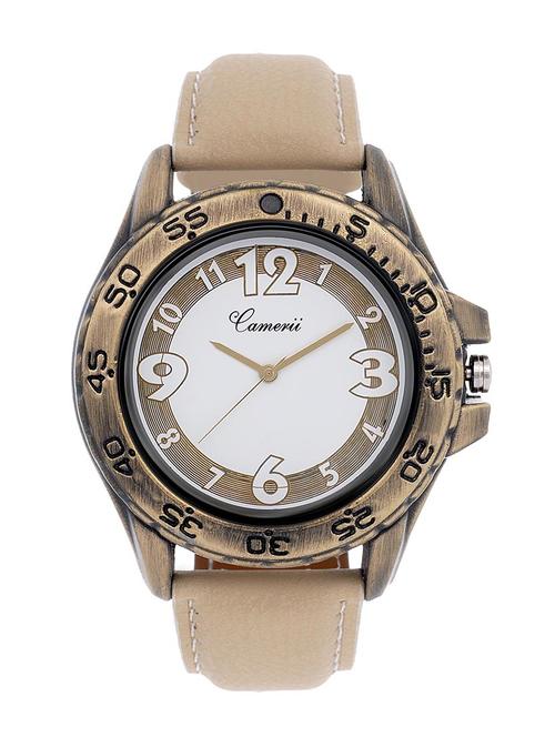 camerii elegance lt. brown dail wrist watch for men wm151 - 11779148 - Very Small Image - 1
