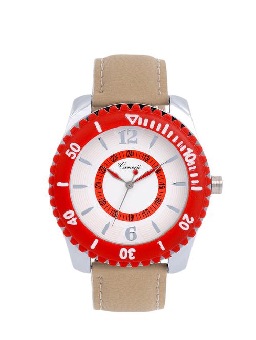 camerii elegance white dail wrist watch for men wm165 - 11779162 - Very Small Image - 1