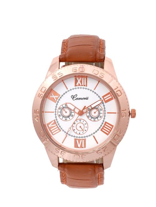 camerii elegance white dail wrist watch for men wm184 - 11779181 - Very Small Image - 1
