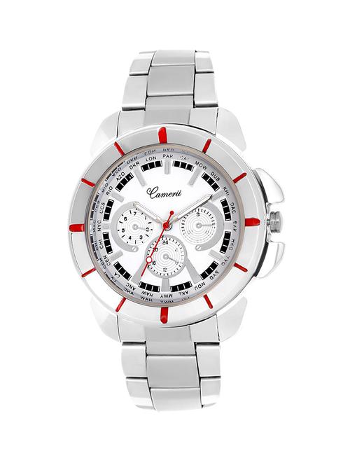 camerii elegance white dail wrist watch for men wm68 - 11779331 - Very Small Image - 1