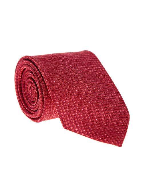 red micro woven tie - 11779588 - Very Small Image - 1