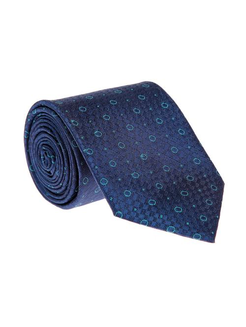 blue micro woven tie - 11779589 - Very Small Image - 1