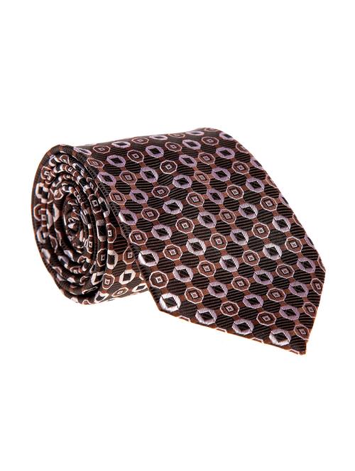brown micro woven tie - 11779606 - Very Small Image - 1