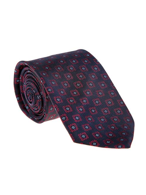 dark blue micro woven tie - 11779617 - Very Small Image - 1