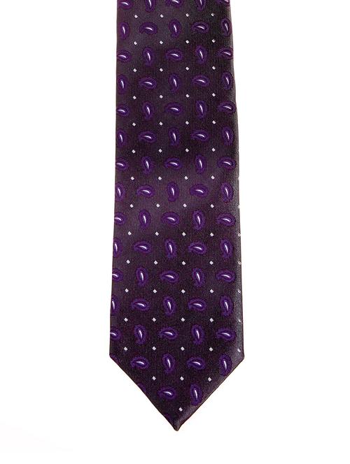 purple micro wooven tie - 11779619 - Very Small Image - 1