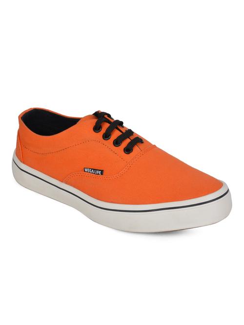orange canvas laceup sneakers - 11779816 - Very Small Image - 1