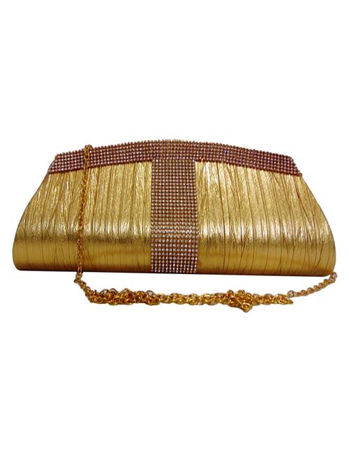 gold leatherette clutch - 11779966 - Very Small Image - 1