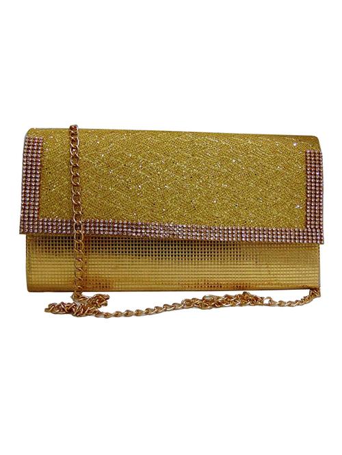 gold leatherette clutch - 11779972 - Very Small Image - 1