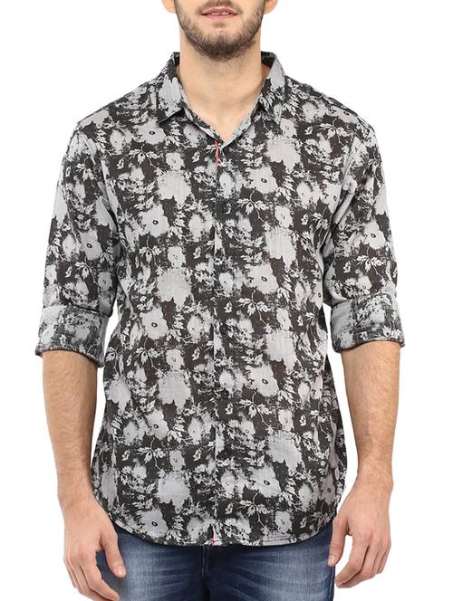 black cotton casual shirt - 11780236 - Very Small Image - 1