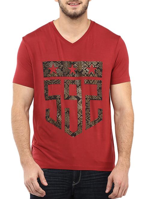 red cotton t-shirt - 11780328 - Very Small Image - 1