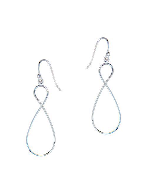 silver drop earring - 11780790 - Very Small Image - 1