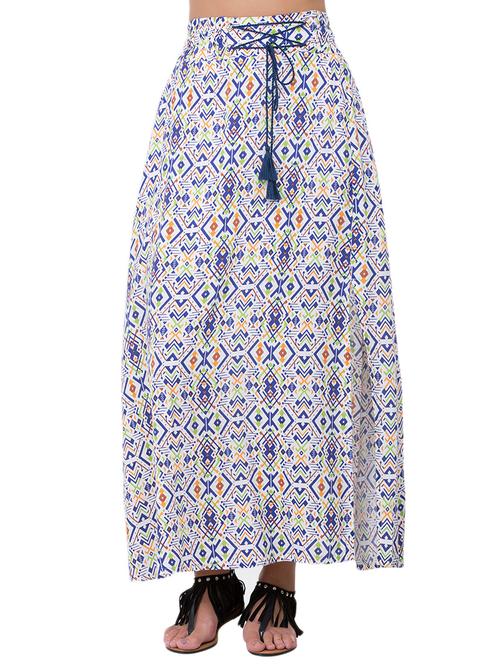 multi colored rayon a-line skirt - 11782299 - Very Small Image - 1
