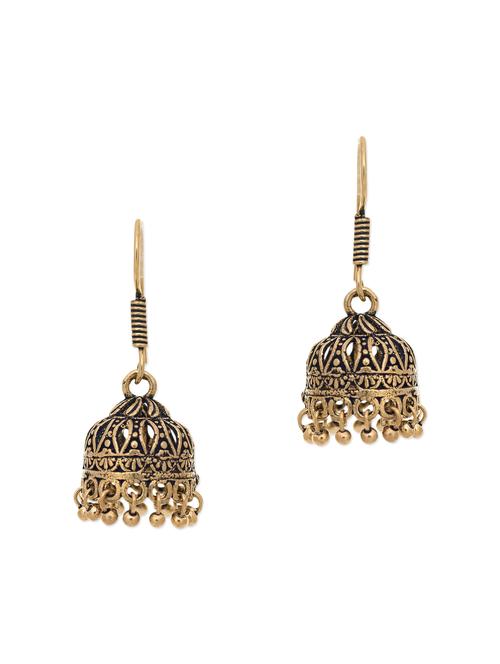 gold metal drop earring - 11783838 - Very Small Image - 1
