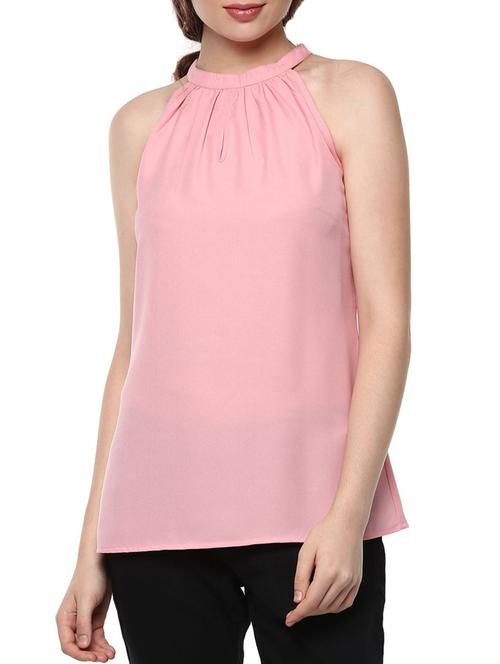 light pink sleeveless georgette top - 11785129 - Very Small Image - 1