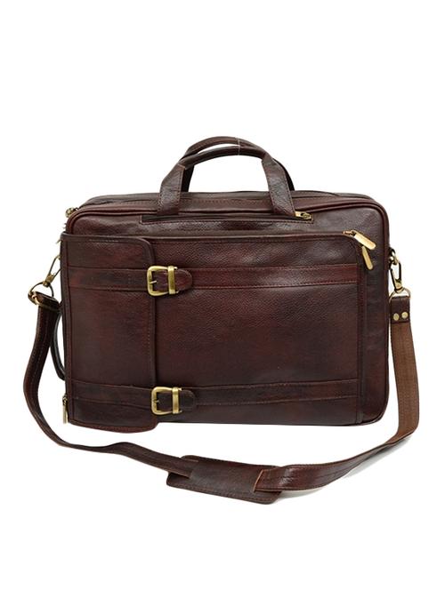 brown leather laptopbag - 11787121 - Very Small Image - 1