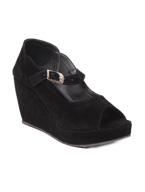 solid black platforms wedges - 11787753 - Very Small Image - 1