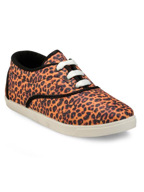 orange canvas laceup sneakers - 11788283 - Very Small Image - 1