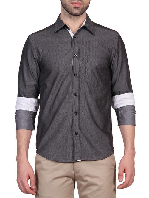 black cotton casual shirt - 11788830 - Very Small Image - 1