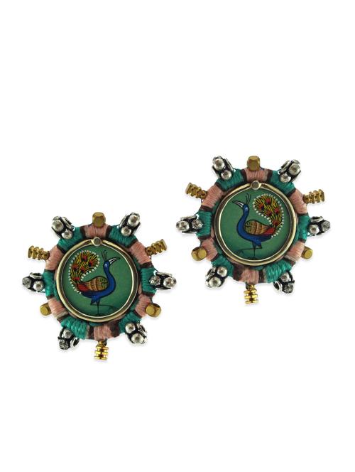 multicolored handcrafted studs earrings - 11789733 - Very Small Image - 1