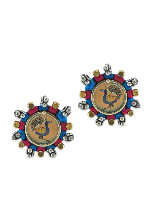 multicolored handcrafted studs earrings - 11789734 - Very Small Image - 1