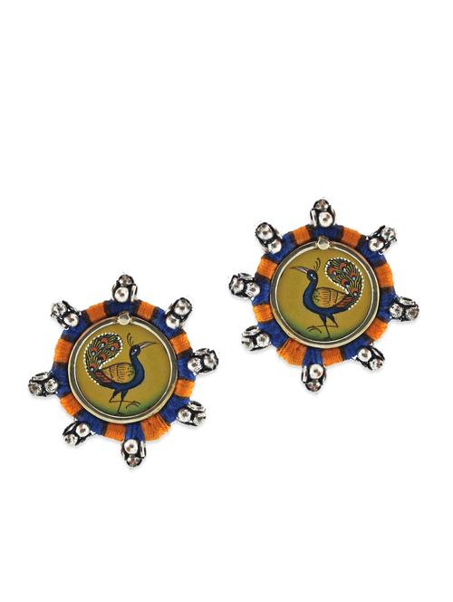 Multicoloured handcrafted studs earrings - 11789748 - Very Small Image - 1