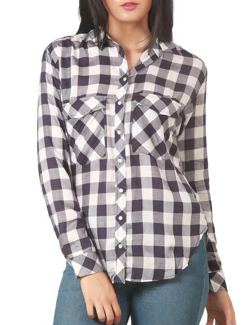 dark blue cotton regular shirt - 11792360 - Very Small Image - 1