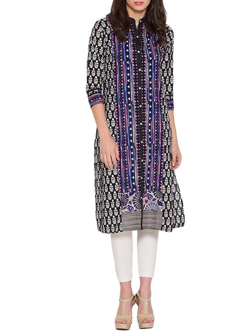 straight printed kurta - 11802997 - Very Small Image - 1