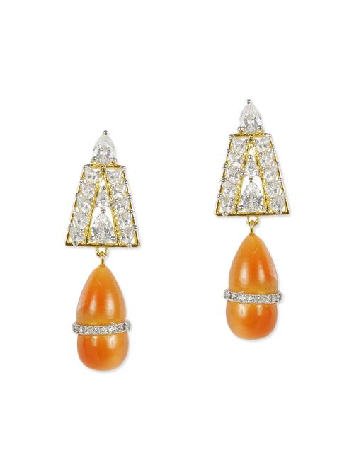 yellow coloured drop earrings - 11807468 - Very Small Image - 1