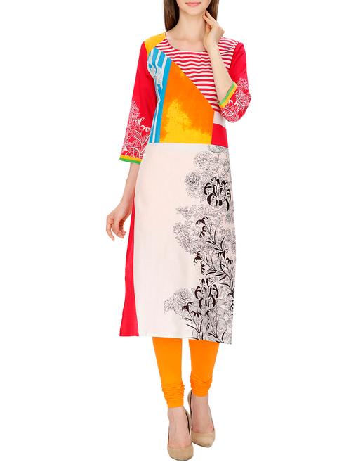 multi cotton long kurta kurta - 11807605 - Very Small Image - 1
