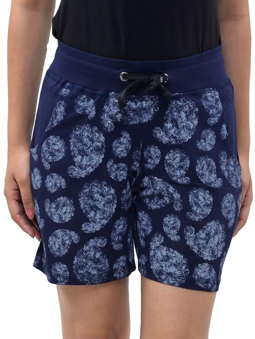 blue cotton printed short - 11809187 - Very Small Image - 1