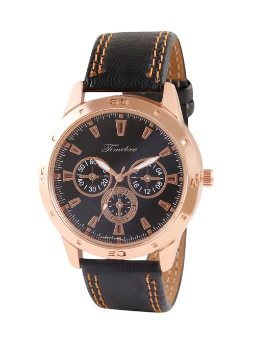 timebre men royal black analog watch - 11809666 - Very Small Image - 1