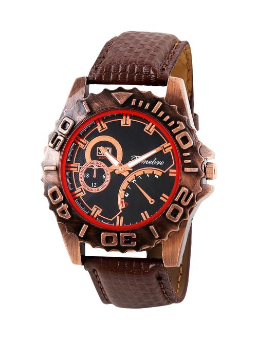 timebre colossus brown men's casual analog watch - 11809681 - Very Small Image - 1
