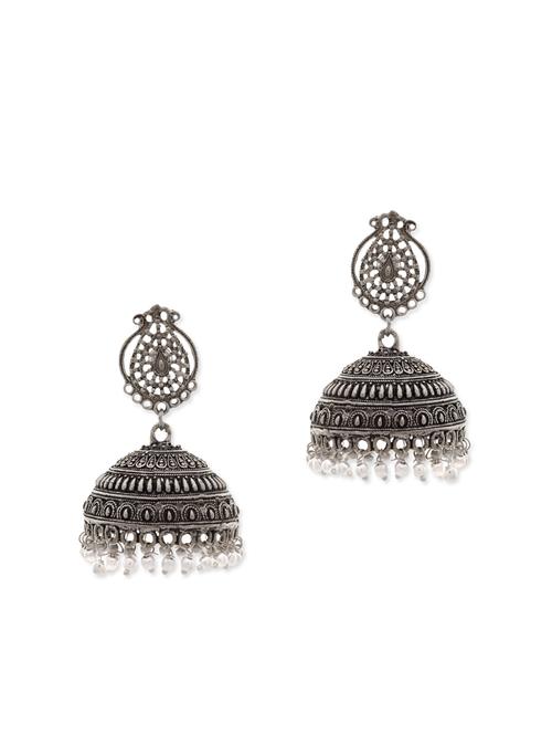 silver metal drop earring - 11812415 - Very Small Image - 1