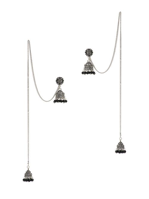 silver metal drop earring - 11812421 - Very Small Image - 1