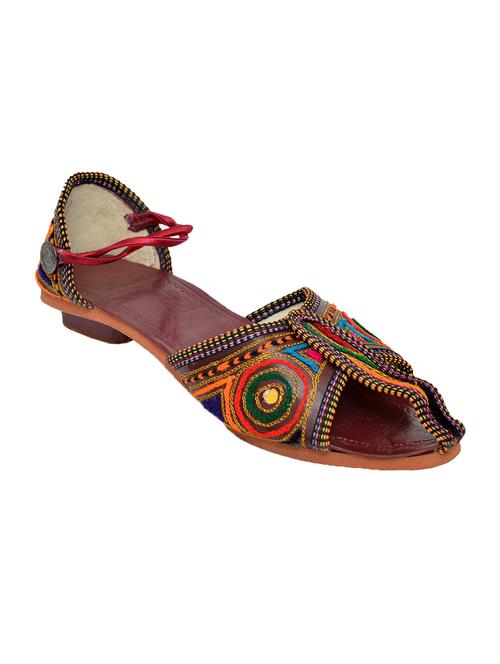 multi colored embroidered mojari - 11814948 - Very Small Image - 1