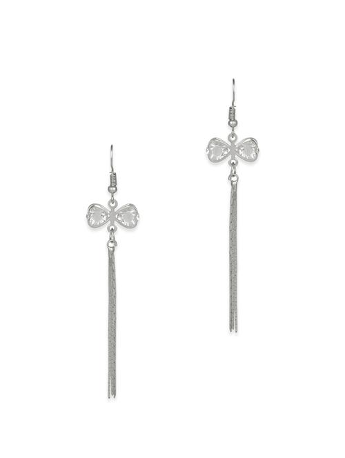 silver metal drop earring - 11816977 - Very Small Image - 1